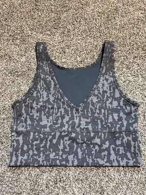 lululemon athletica Gray Camouflage V-Neck/ Reversible Tank Top